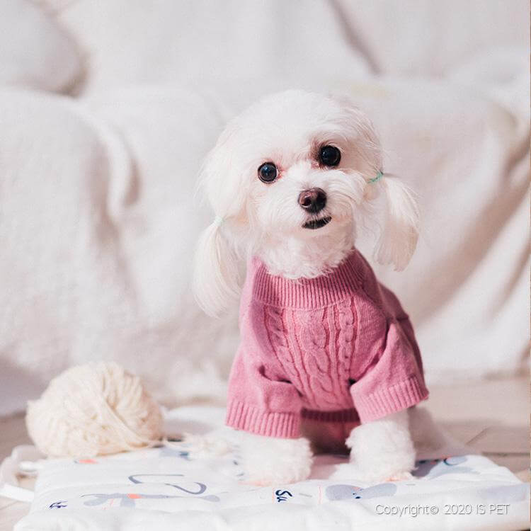 Twist Pattern Dog & Cat Mohair Sweater