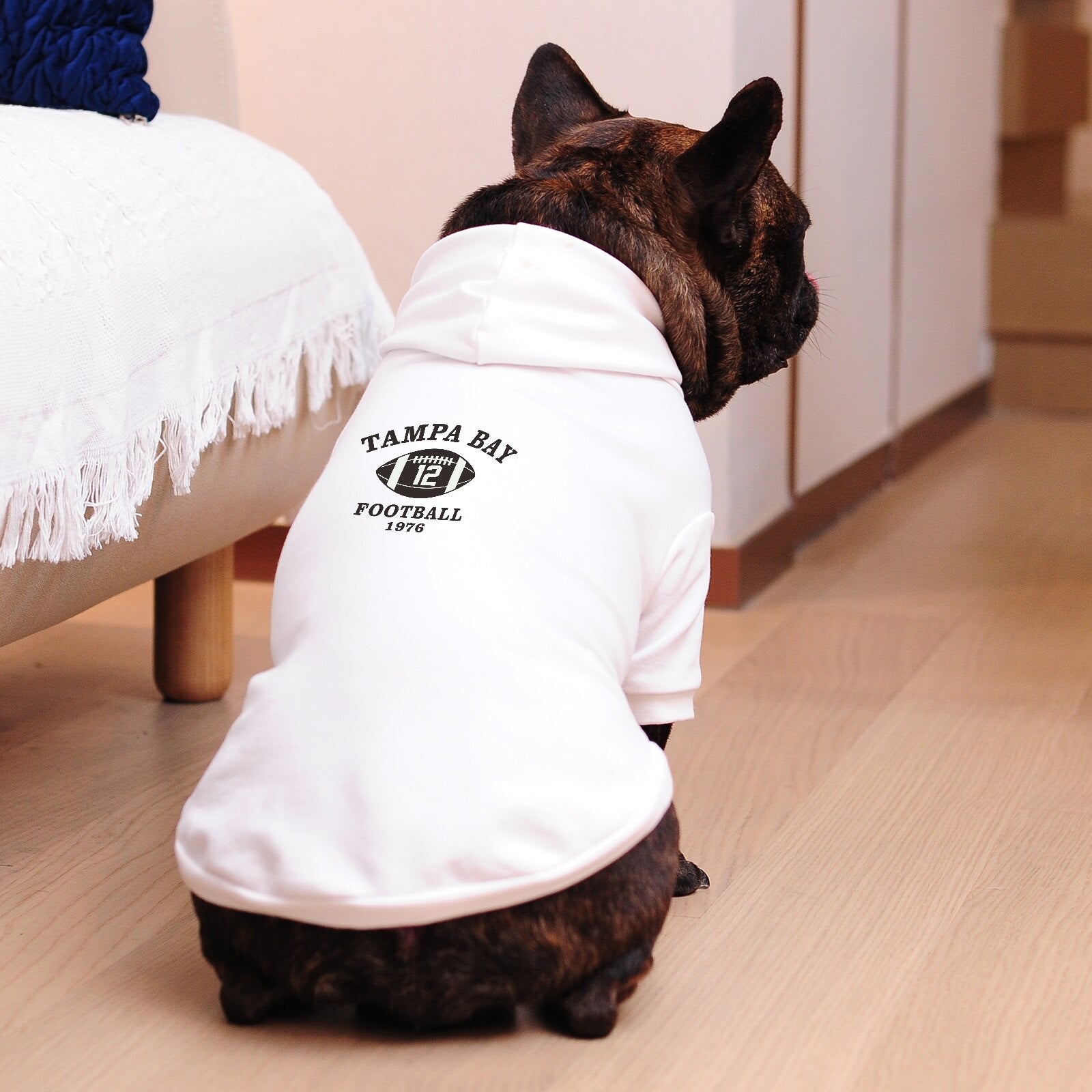 Dog Hoodie with Leash Hole Pet Letter Printed Clothes for Small Medium Big Dogs and Cats Autumn Winter Spring