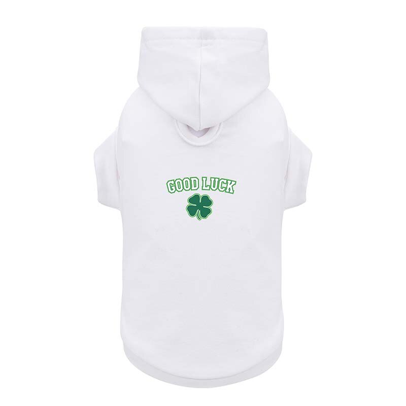 Pet Hoodies for Small Medium Large Dogs Cats with 'Good Luck' Letter Printed Dog Clothes for Girls and Boys