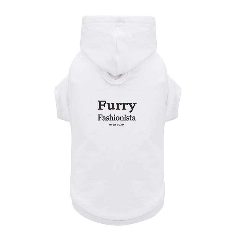 Dog Fashion Letter Printed Hoodie for All Size, Red and White with Leash Hole 2022 New Pet Clothes