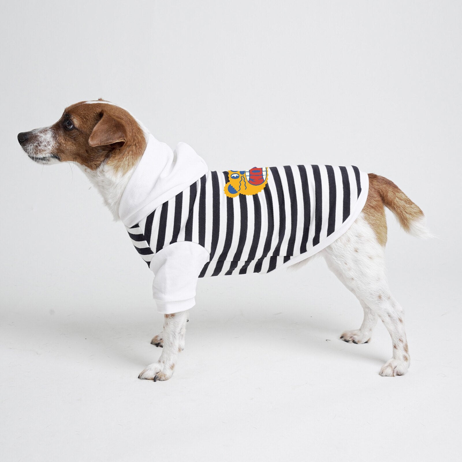 Cute 'Tiger' Printed Clothes for All Dogs, Hoodies with Leash Hole, Soft and Durable Fabric and Good Quality Cotton