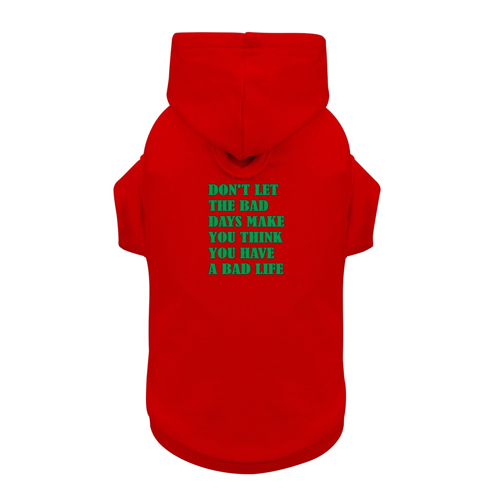 Pet Letter Printed Hoodies with Leash Hole Under the Hood, Red and White Clothes for Small Medium Large Big Dogs and Cats