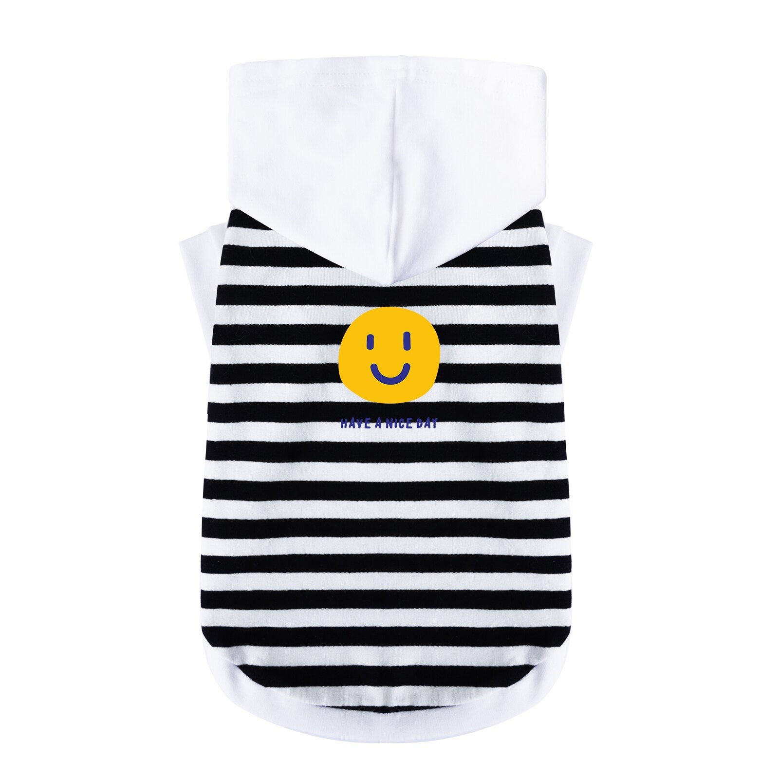 Smile Face Printed Pet Hoodies Stripe White Red, Cute Funny Sweet Cool Dogs Cats Clothes, Apparel for Chihuahua Yorkshire etc.