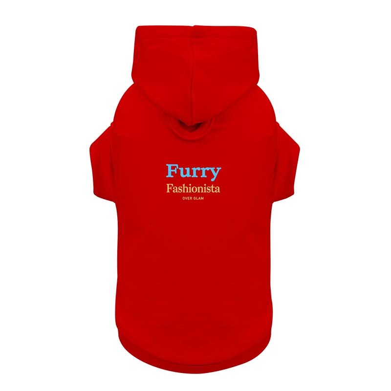 Letter Printed Hoodie for Pet for Small Medium Large Dogs with Leash Hole, Autumn and Winter Cotton Fabric