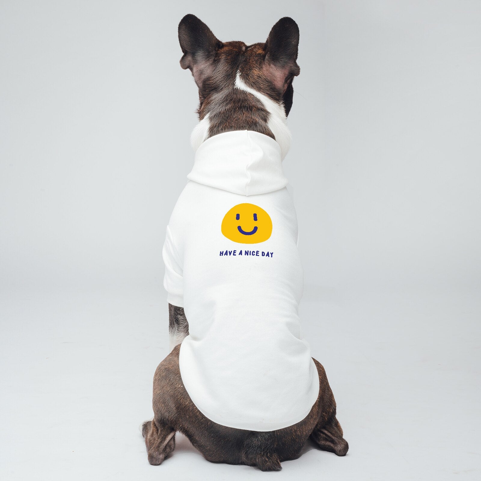 Smile Face Printed Pet Hoodies Stripe White Red, Cute Funny Sweet Cool Dogs Cats Clothes, Apparel for Chihuahua Yorkshire etc.
