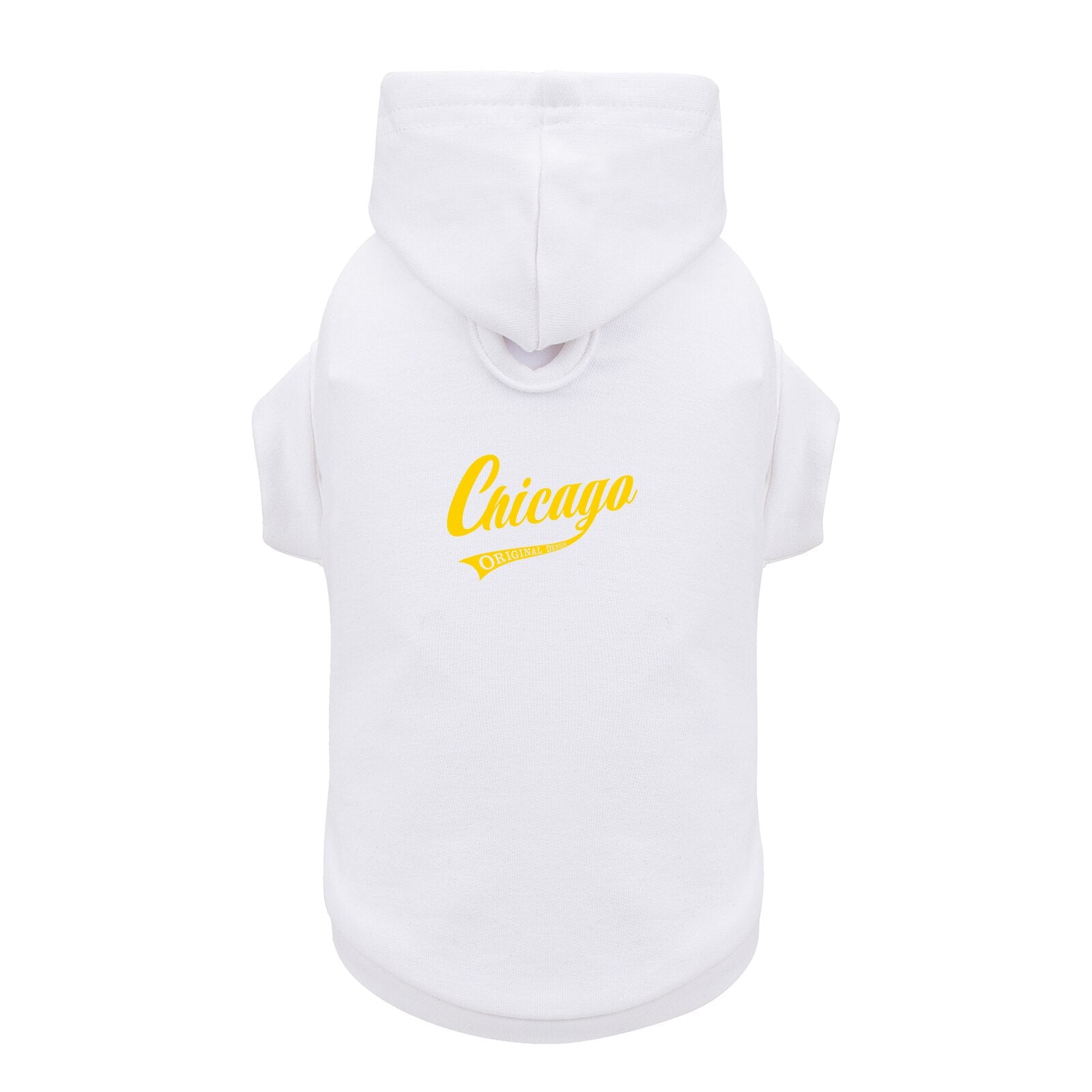 Dog Hoodies with Leash Hole Letter 'Chicago' Print Small Pet Clothes Zebra Stripe Red White 2022 New Cotton Soft Fabric