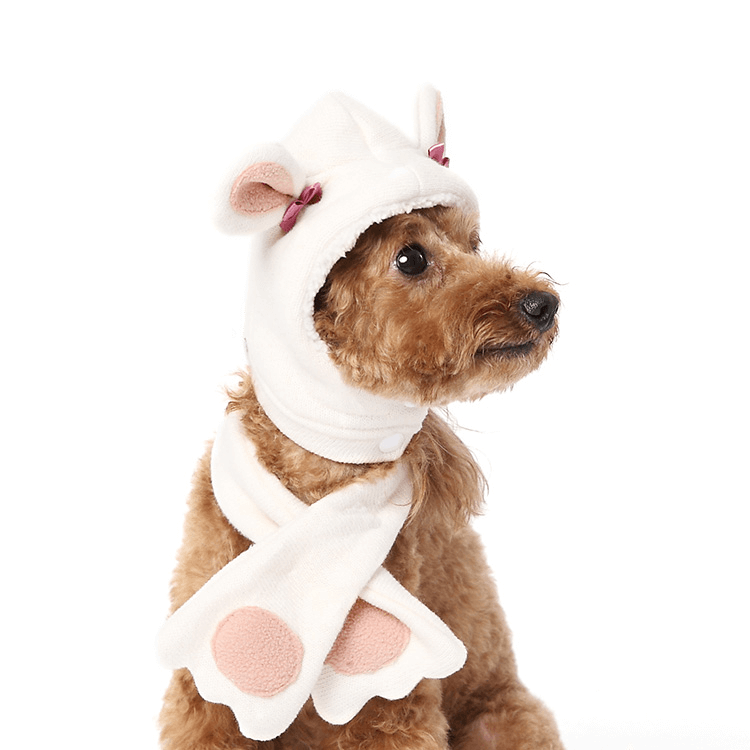 My Ear Hood" Sheep" Dog & Cat Headpiece Costume