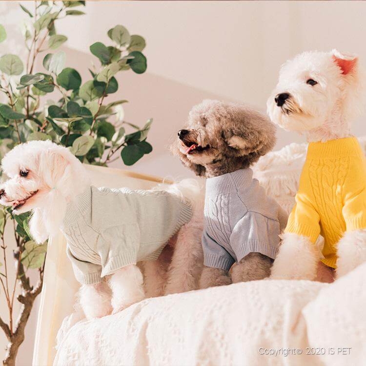 Twist Pattern Dog & Cat Mohair Sweater